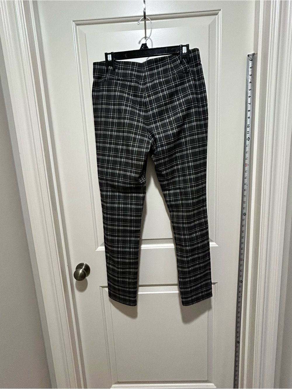 Calvin Klein Black&Gray Plaid Slim women’s size 10 Dress Pants LIKE NEW stretch - Picture 2 of 7